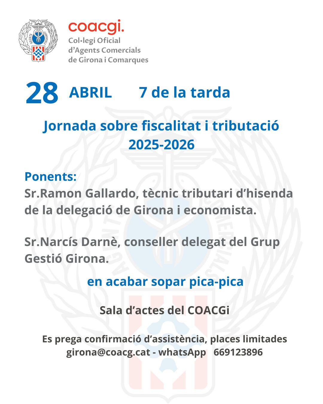 Jornada sobre fiscalitat i tributació 2025-2026